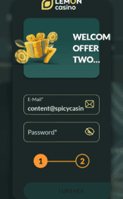 Lemon Casino felhasználói felület képernyőképe, melyen a slot játékok és a promóciók láthatók.